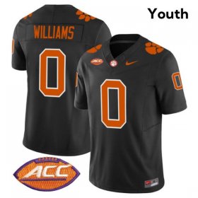 Sale - Black Antonio Williams #0 Clemson ACC Youth Embroidery Football Player Jersey