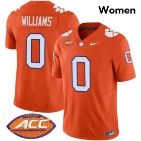 Sale - Orange Antonio Williams #0 Clemson ACC Women Alumni Football College Jersey