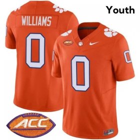 Sale - Orange Antonio Williams #0 Clemson ACC Youth Official Football NCAA Jersey