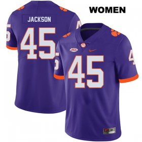 Sale - Purple Josh Jackson #45 Clemson Women Authentic High School Football Jersey