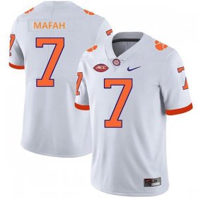 Sale - White Phil Mafah #7 Clemson ACC Men Embroidery Football Player Jersey