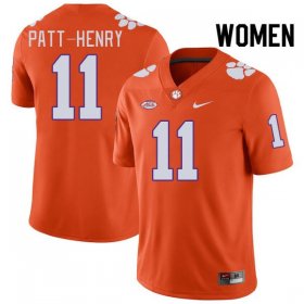 Sale - Orange Olsen Patt-Henry #11 Clemson ACC Women Official Football NCAA Jersey