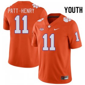 Sale - Orange Olsen Patt-Henry #11 Clemson ACC Youth Authentic Football High School Jersey